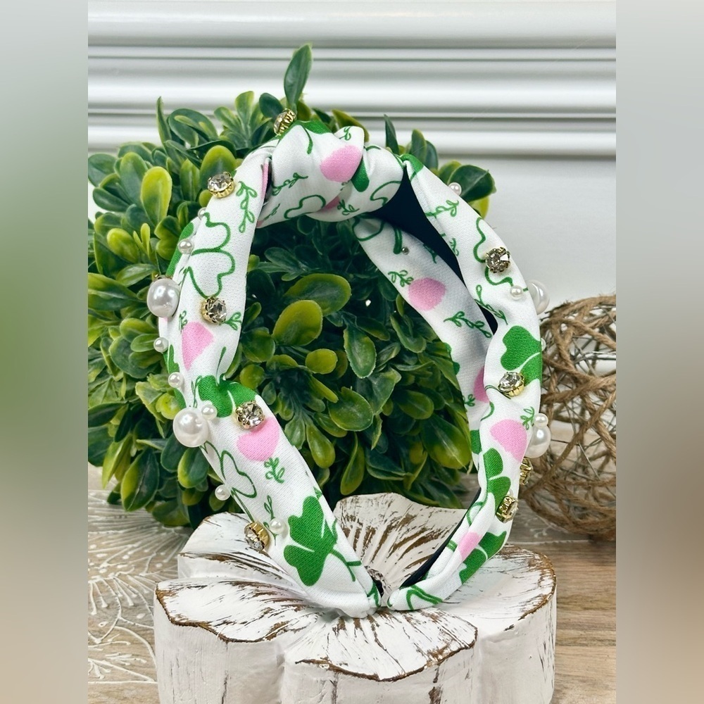 Saint Patrick’s Day Clover Tie Knot Headband